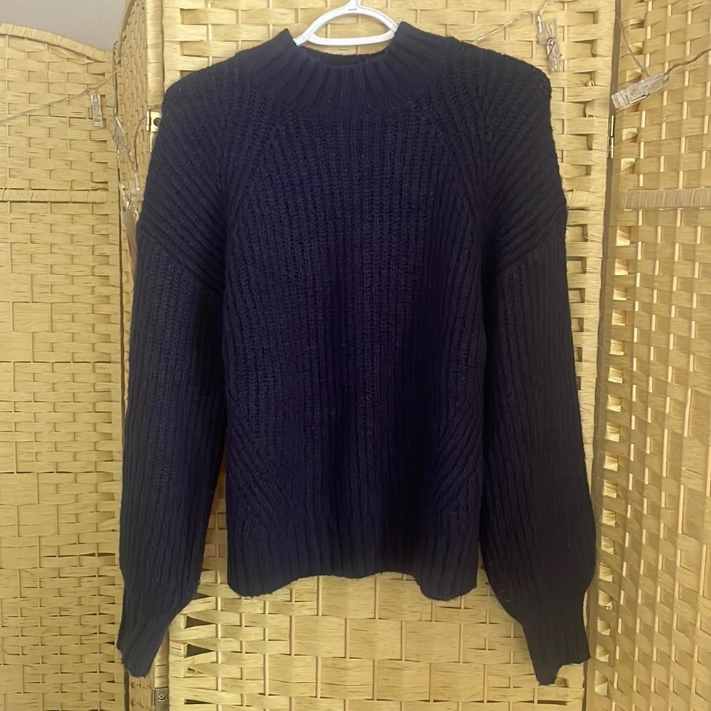 Mock Neck Navy Blue Old Navy Sweater
